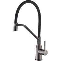 Смеситель для кухни Shevanik S343T-3 с гибким изливом, оружейная сталь Смеситель для кухни Shevanik S343T-3 с гибким изливом, оружейная сталь