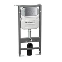 Инсталляция Ceramicanova Envision Round CN1001M для унитаза с клавишей смыва хром матовый