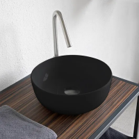 Раковина Scarabeo Glam 1808 35 накладная, круглая, Ø33 см, черная