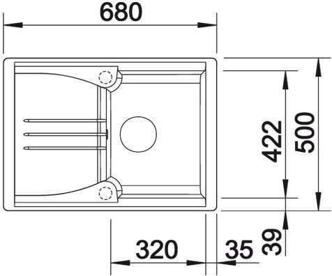 кухонная мойка blanco enos 40s шампань 513796