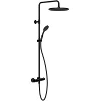 Душевая система Gessi Emporio 35183#299 термостат, душевая головка, переключатель, штанга, шланг, душ, цвет черный XL