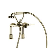 Смеситель на борт ванны Gessi Venti20 65115#710, цвет: Brass PVD