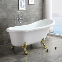 Акриловая ванна Ceruttispa Classic CT9667 157x77 см, отдельностоящая, белый