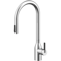 Смеситель для кухни Paulmark UNIVERSAL Un213880-CR, с выдвижным изливом, цвет хром
