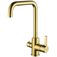 Смеситель для кухни Paulmark Logas Lo213021-G, золото