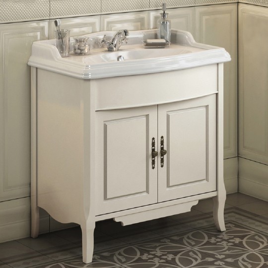 Тумба с раковиной Comforty Версаль 90 слоновая кость