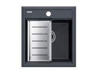 Мойка STEPIA 45, IT-GRANIT + коландер ADVANCE брашированная нерж. сталь, PM114651-AN+A375-BS