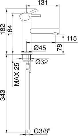 смеситель для раковины treemme vela 5811.cc.vl