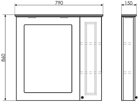 зеркальный шкаф comforty палермо 80