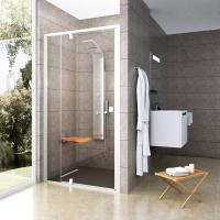 Дверь для душевой кабины в нишу Ravak Pivot PDOP2-110 03GD0101Z1 профиль белый, стекло прозрачное