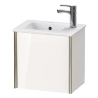Duravit XViu Тумба подвесная 557x510x420мм, для раковины #072343, 1 дверь, (петли справа), цвет: белый глянцевый/champagne matt