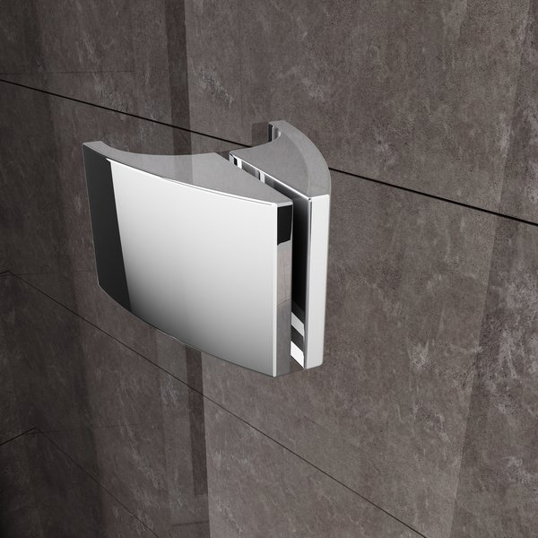 дверь для душевой кабины в нишу ravak pivot pdop2-100 03ga0300z1 transparent, профиль черный