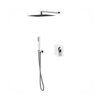 Комплект для душа Gattoni ELY 8890/PDC0 со смесителем, верхним душем 250х250мм и ручной лейкой, цвет: хром