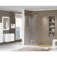 Душевая перегородка Cezares Liberta 120 LIBERTA-L-1-120-GR-Cr профиль Хром стекло серое Душевая перегородка Cezares Liberta 120 LIBERTA-L-1-120-GR-Cr профиль Хром стекло серое