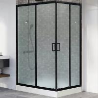 Душевой уголок Royal Bath HP 120×80 RB8120HP-C-BL-L профиль черный, стекло матовое