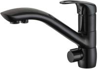 Смеситель для кухни с подключением к фильтру ZorG Sanitary ZR 404 KF BLACK