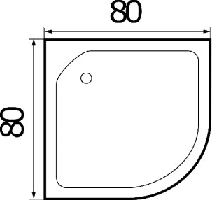 душевой поддон wemor 80×80x15 c 10000002920 белый