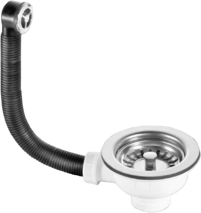 Слив-перелив для кухонной мойки McAlpine OF2-113SCL 45 мм, хром, без гидрозатвора