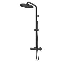 Душевая стойка Gattoni Circle One 9095/PDNO без излива, черный матовый Душевая стойка Gattoni Circle One 9095/PDNO без излива, черный матовый