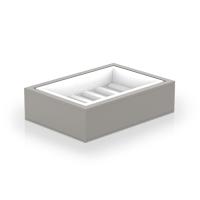 Decor Walther Decor Walther Brownie STS Мыльница настольная, искусственная кожа, цвет: тауп/белый