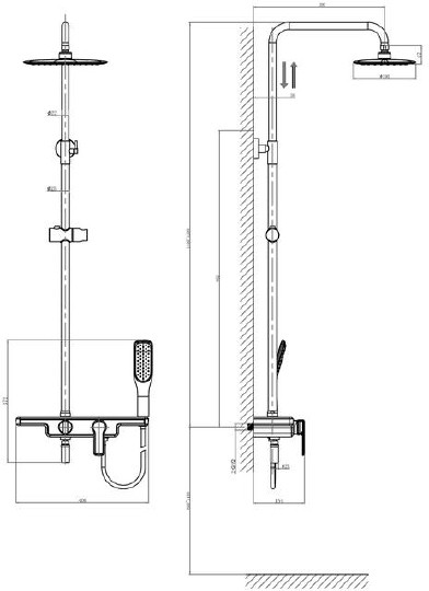 душевая стойка d&k humbold da1453712b13 зеленый