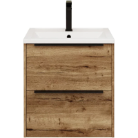 Тумба под раковину La Fenice Tesoro FNC-01-TES-DGT-60-2 59,4 см, подвесная, дуб галифакс