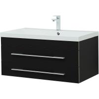 Тумба под раковину Aquanet Верона 90 New черная матовая, 00272429