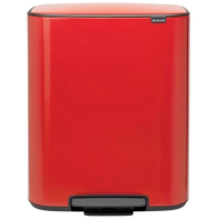 Мусорное ведро Brabantia Bo Pedal Bin 211522 30+30 л, пламенно-красное