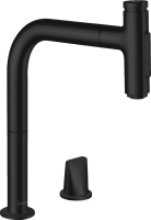 Смеситель для кухни Hansgrohe Metris Select M71 73818670, черный матовый