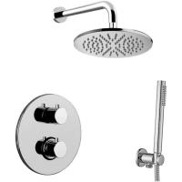 Душевой комплект Paffoni Light KITLIQ018CRKING 30 см, хром глянцевый