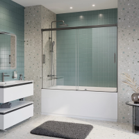 Шторка на ванну Cezares Tandem Soft TANDEM-SOFT-VF-2-180/145-C-GM-IV 180 см, профиль оружейная сталь матовый, стекло прозрачное