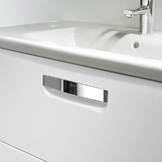 тумба под раковину roca the gap 80 zru9302732 подвесная белая матовая