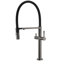 Смеситель для кухни Boheme Uno 115-GM Оружейная сталь