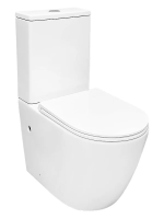 Унитаз компакт Azario Verona AZ-8301 напольный, безободковый, слив "Торнадо", с бачком и сиденьем микролифт, 66х36х80 см, белый