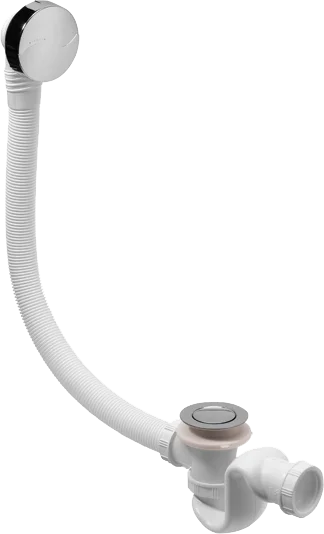 Слив-перелив для ванны Wirquin 30717564 40 мм, полуавтомат, хром