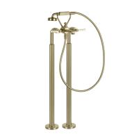 Смеситель для ванны Gessi Venti20 65128#727, напольный, цвет: Brushed Brass PVD