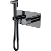 Гигиенический душ со смесителем Boheme Stick 127-SGM.2 Оружейная сталь глянцевая