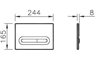 кнопка для инсталяции vitra loop 740-0780 цвет хром