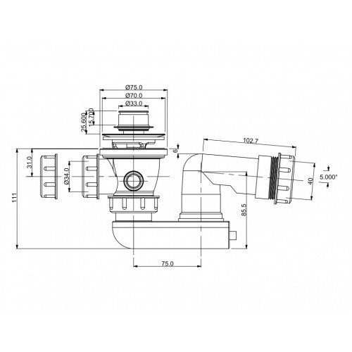 сифон для ванн artceram aas369