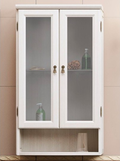 шкаф подвесной opadiris клио 60 беленый бук, матовое стекло