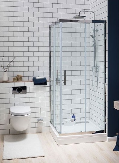 душевой уголок aquanet delta cube npe1142 00183212 90×90, прозрачное стекло