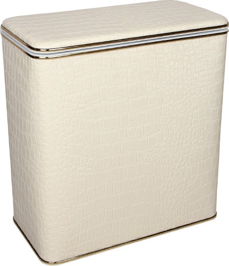 Корзина для белья Geralis KLG-M крокодил, бежевая, золото, малая