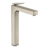 Смеситель Axor Citterio для раковины 280, на 1 отв., излив h28см., высокий, с текстурой, цвет: шлифованный никель