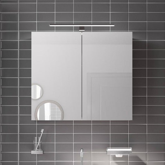 зеркальный шкаф emco asis mee 100 9498 050 52 с подсветко серебро