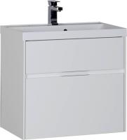 Тумба под раковину Aquanet Латина 70 2 ящика белая, 00180032