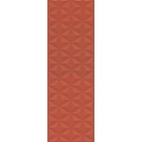 Керамическая плитка Kerama Marazzi Диагональ красный структура обрезной 12120R настенная 25х75 см