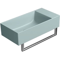 Раковина GSI Kube X 9486015 накладная, 50x25 см, Ghiaccio opaco (Голубой матовый)