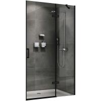 Душевая дверь Abber Zart 120 AG08120B профиль черный, стекло прозрачное