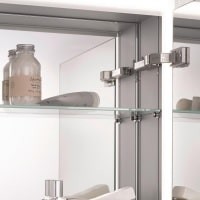 зеркальный шкаф emco asis prime 80 9497 060 62 с подсветкой серебро