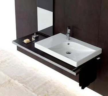 раковина hatria grandangolo dx yxf801 75, 1 готовое отверстие под смеситель